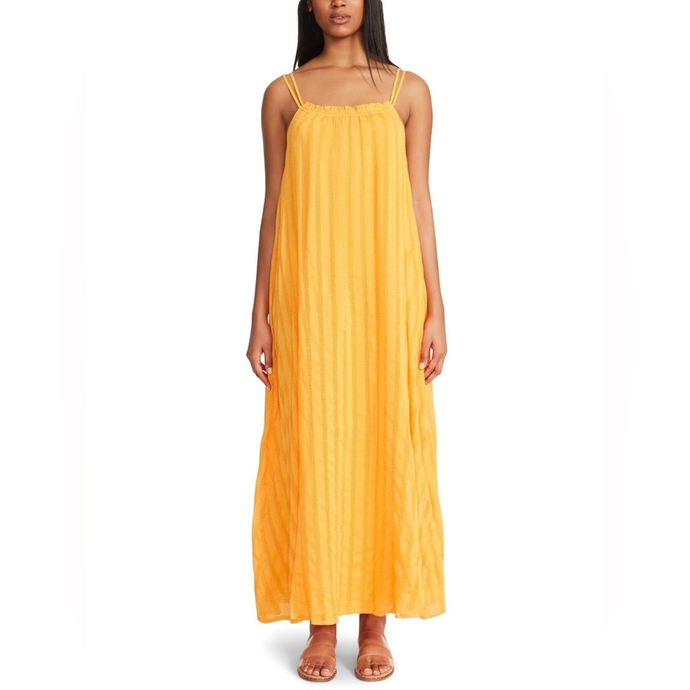 Flowget About It Stripe Cotton Midi Dress